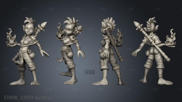 Gobo Goblin Mage stl model for CNC