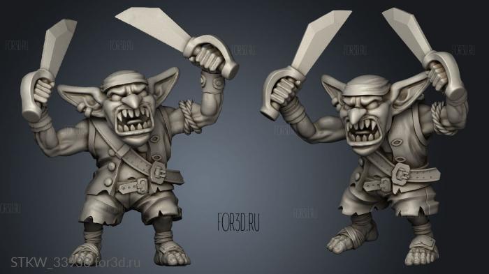 Gobs Pirates Dummy stl model for CNC