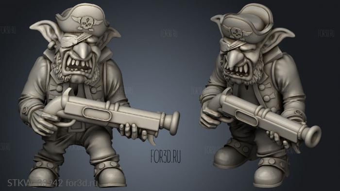 Gobs Pirates Old Pirate stl model for CNC