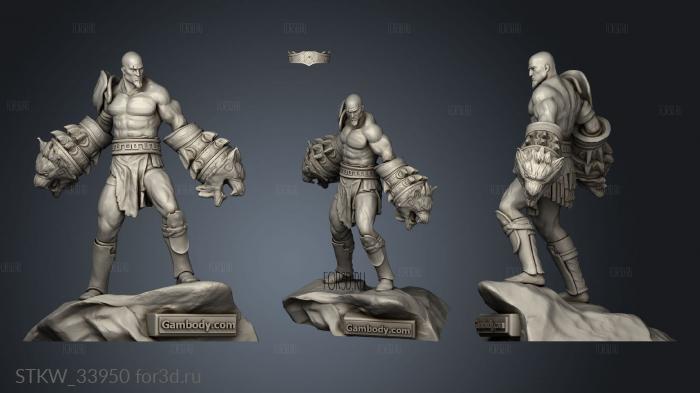 God War Kratos stl model for CNC