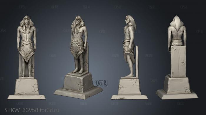 Egypt Modular statue stl model for CNC