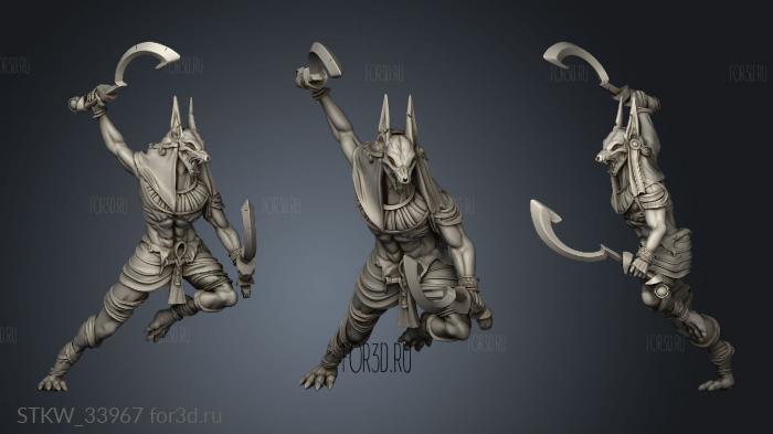 Egypt Anubis Warrior stl model for CNC