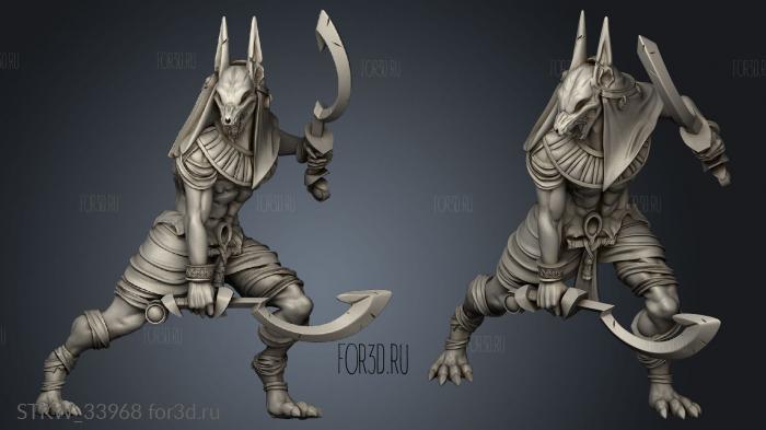 Egypt Anubis Warrior stl model for CNC