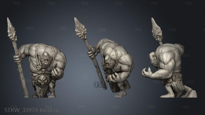 Gods Monsters Unblinking stl model for CNC