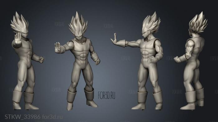 Goku and Vegeta we will win Botas stl model for CNC