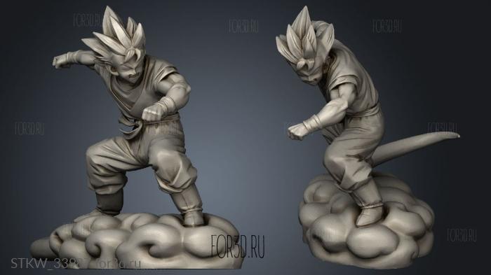 Goku Flying Nimbus stl model for CNC