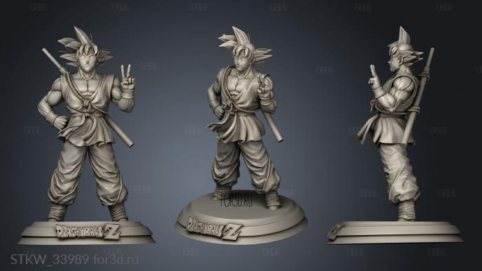 Goku from Dragon Ball stl model for CNC