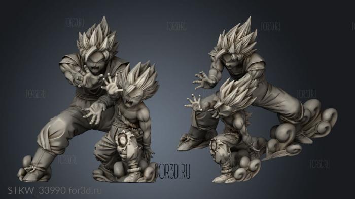 GOKU GOHAN Kameha stl model for CNC