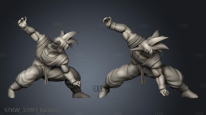 Goku temp WIP stl model for CNC