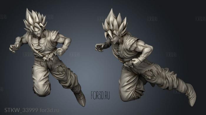 Goku Todas as Formas Dragon Ball 3d stl модель для ЧПУ