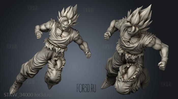 Goku Todas as Formas Dragon Ball stl model for CNC