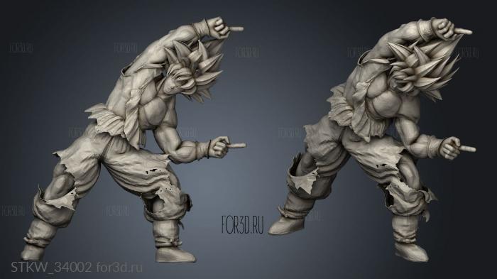 Goku Vegeta Fusion goku fusion stl model for CNC