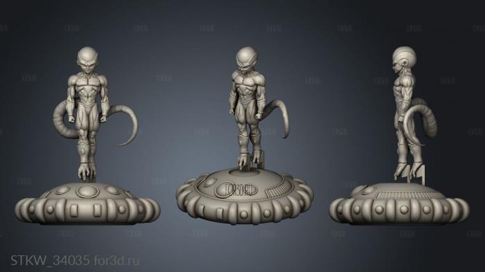 Golden Frieza stl model for CNC