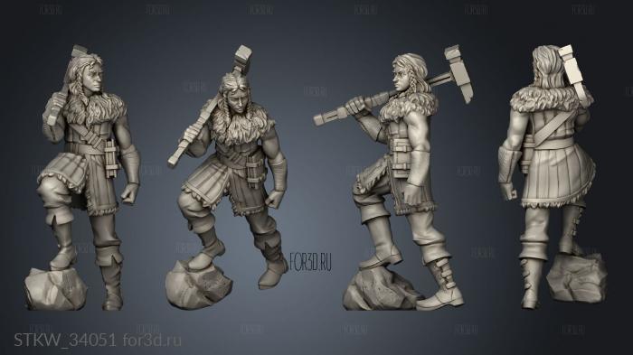 Goliath Barbarian Scurra 3d stl модель для ЧПУ