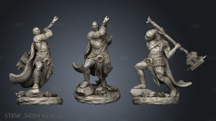 Goliaths Warrior stl model for CNC