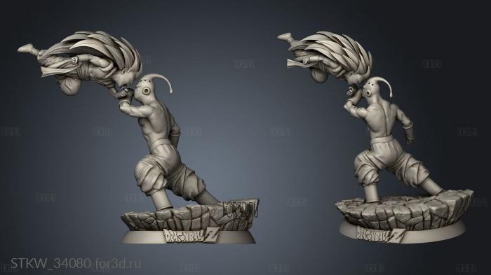 Gotenks vs Buu stl model for CNC