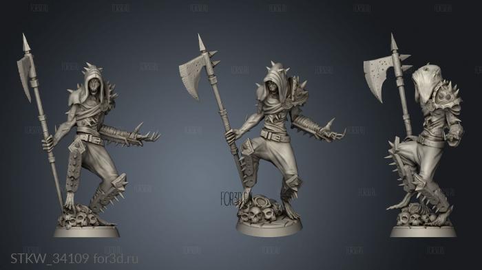 Graveborn Ghuls Hero stl model for CNC