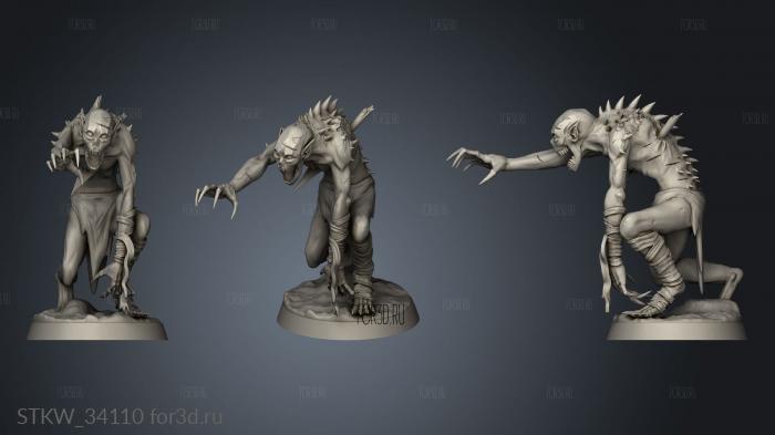 Graveborn Ghuls Infantry stl model for CNC