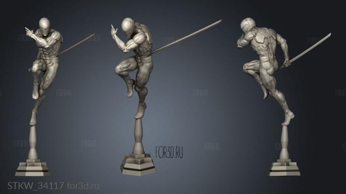 Gray Fox Sculpture and 3d stl модель для ЧПУ