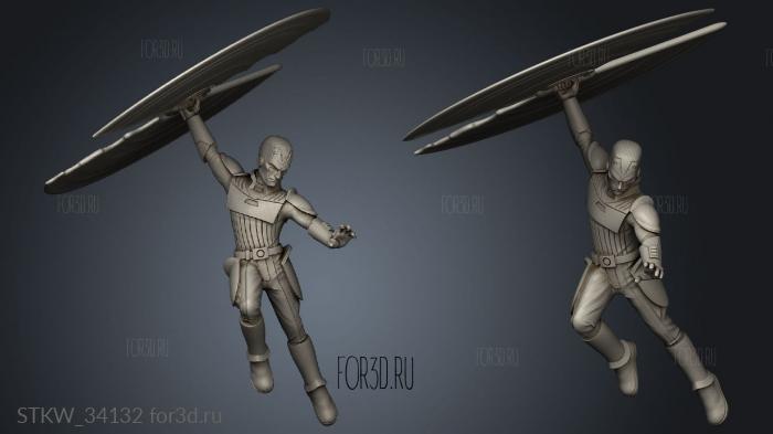 Great Imperial Inquirer Grand Inquisitor Leaping 3d stl модель для ЧПУ