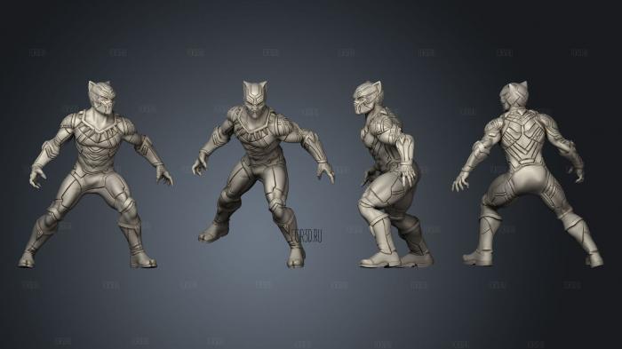 Black Panther The Onyx King pose 1 stl model for CNC