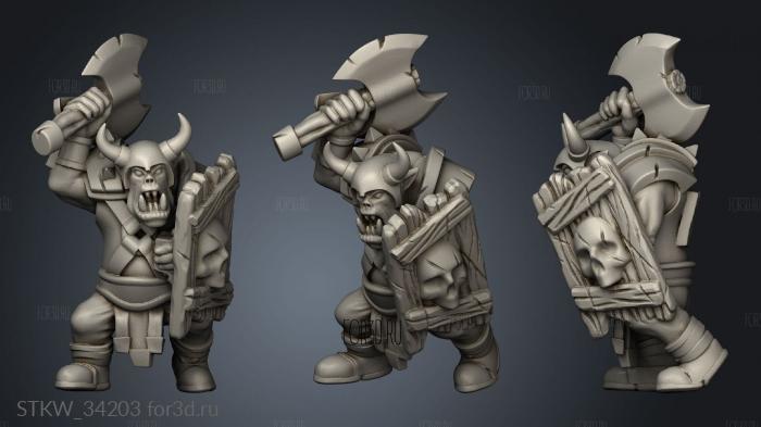 Orc s Warrior stl model for CNC