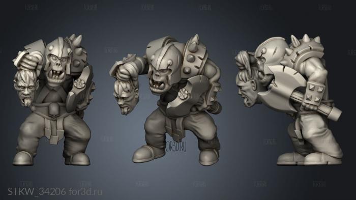 Orc Warrior 3d stl модель для ЧПУ