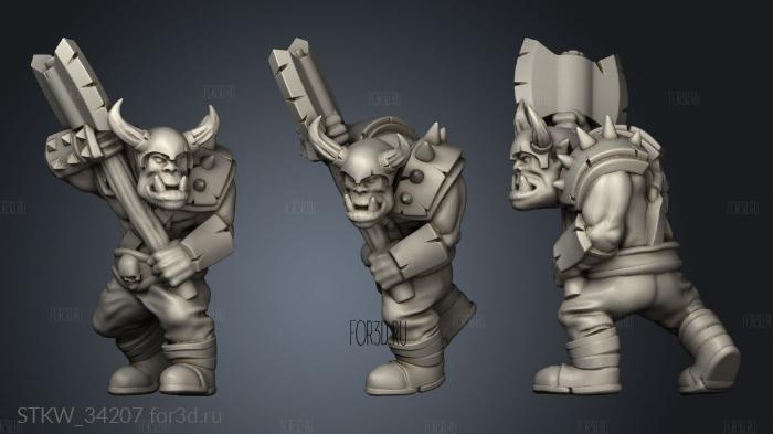 Orc Warrior 3d stl модель для ЧПУ