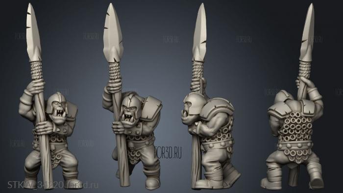 Orc Warrior stl model for CNC