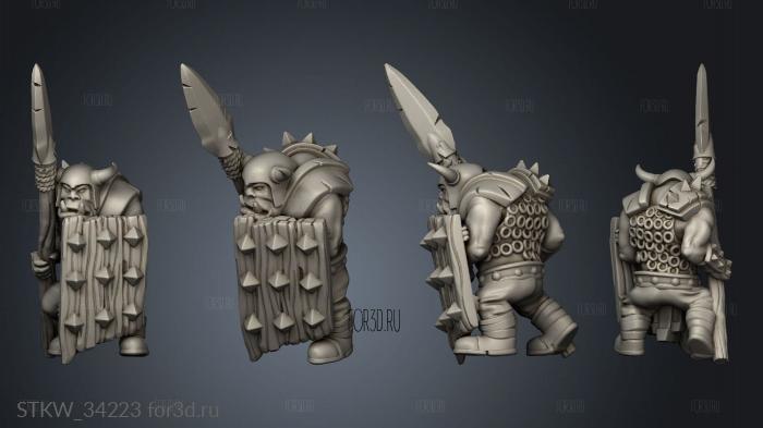 Orc Warrior stl model for CNC