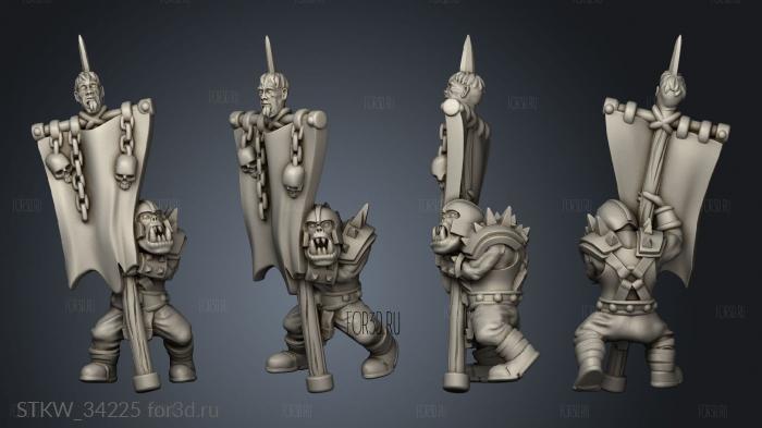 Orc Warrior stl model for CNC