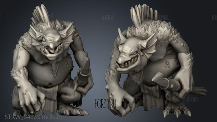 River Troll stl model for CNC