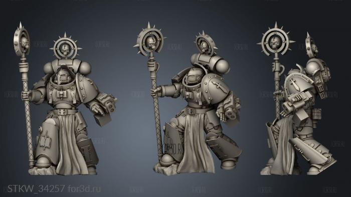 PALADIN REMIX Warding Staff stl model for CNC