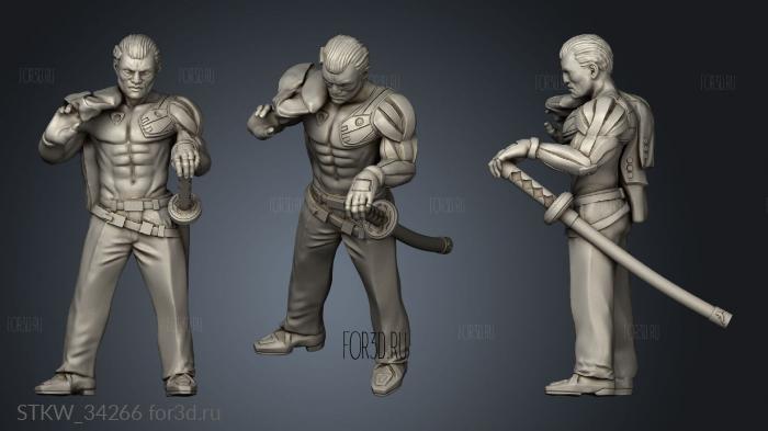 Cyberpunk Heishiro stl model for CNC
