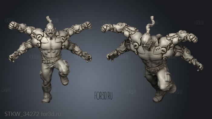 Cyberpunk Scum Berserker stl model for CNC