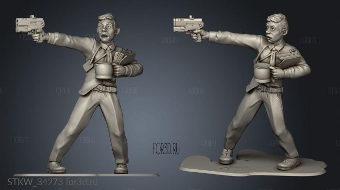 Cyberpunk Sheldon the Intern stl model for CNC
