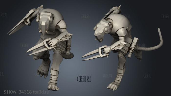 Claw Melee stl model for CNC