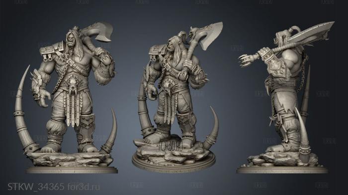 Grommash Hellscream 3d stl модель для ЧПУ