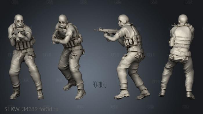 Grunt Level Insurgents Goon bandito stl model for CNC