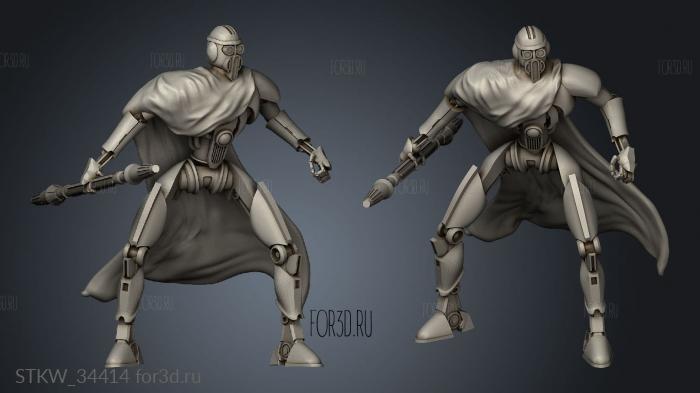 guard Droids Scythe cloak stl model for CNC