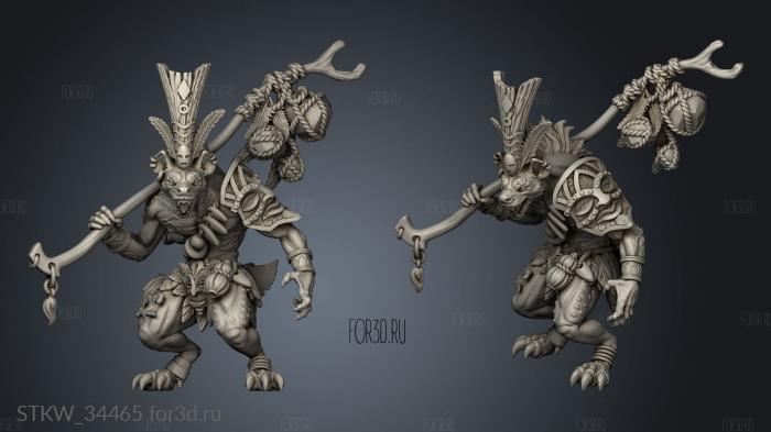 gwembesh the gnoll shaman 3d stl модель для ЧПУ