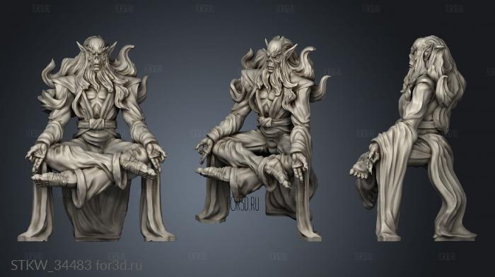 Old Grey Beard Gith Monk Githzerai Grand 3d stl модель для ЧПУ