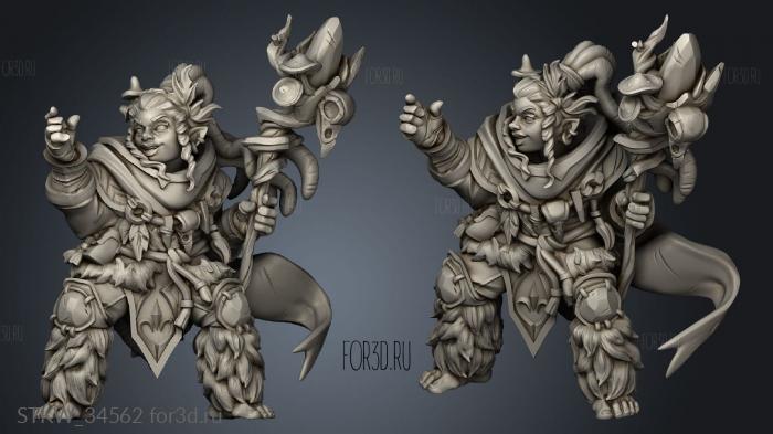 halfling druid 3d stl модель для ЧПУ