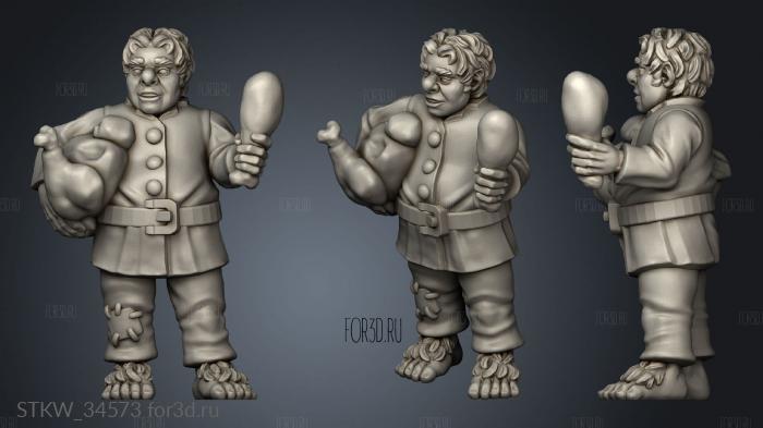 Joinedver Halfling Joined stl model for CNC