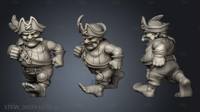 Piranhas Medianos Halfling Line stl model for CNC