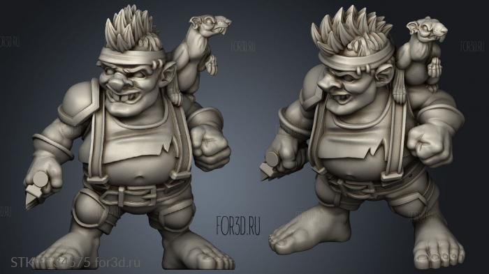 Piranhas Medianos Halfling Line stl model for CNC