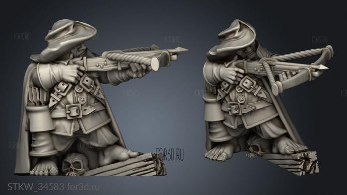 Shooter Crossbowman stl model for CNC