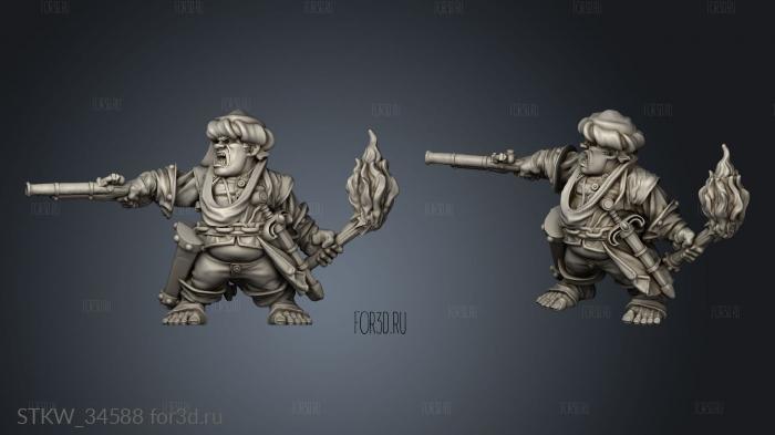 halfling STRETCH GOALS CAPTAIN stl model for CNC