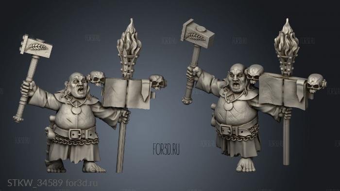 halfling STRETCH GOALS WARPRIEST stl model for CNC