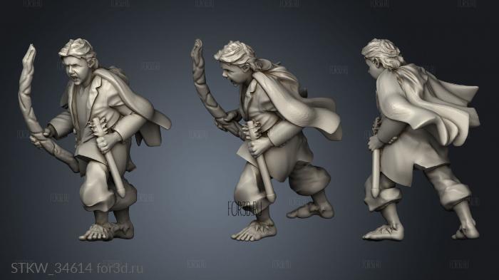 Half Men Archers arquera 3d stl модель для ЧПУ